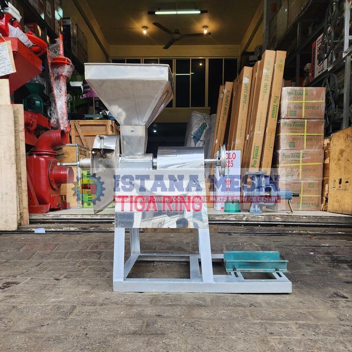 MESIN GILINGAN GILING BUMBU JAHE LENGKUAS CABAI 8" STAINLESS NO MESIN