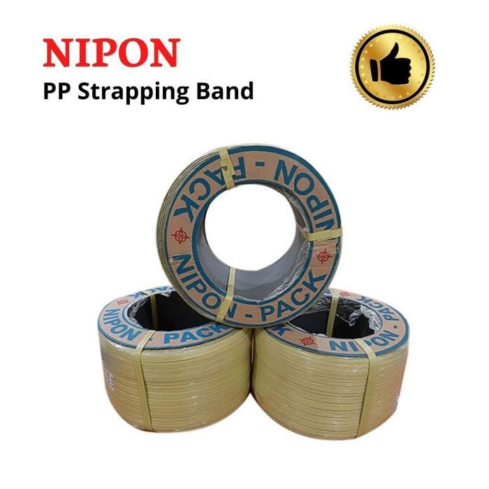 Strapping Band Nipon 12Mm 15Mm Tali Klem Tali Packing Warna Kuning 8Kg