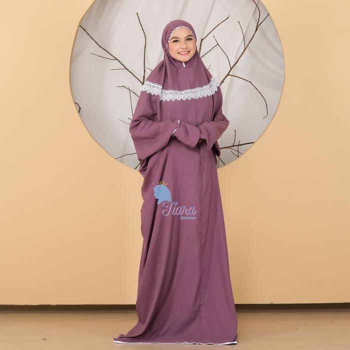 Top Mukena Terusan Lajuran Dewasa Katun Renda Muslim