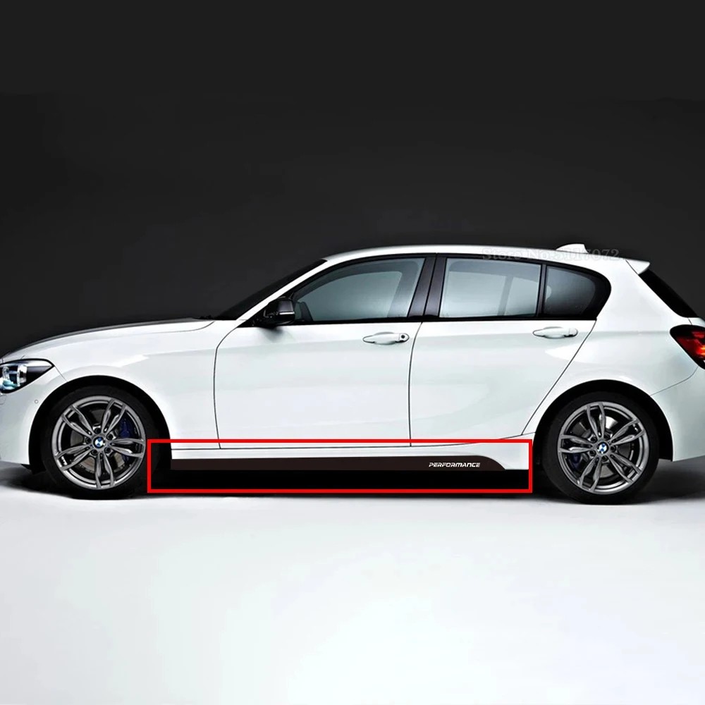 For BMW 1 Series F20 F21 F40 M135i 2011-On M Performance Door Side Stripes Skirt Sticker Car Hood