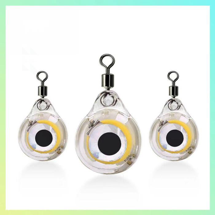 Ready StockPerangkap Umpan Pancing Lampu LED Bentuk Mata Umpan Cumi Pancing Lampu Umpan