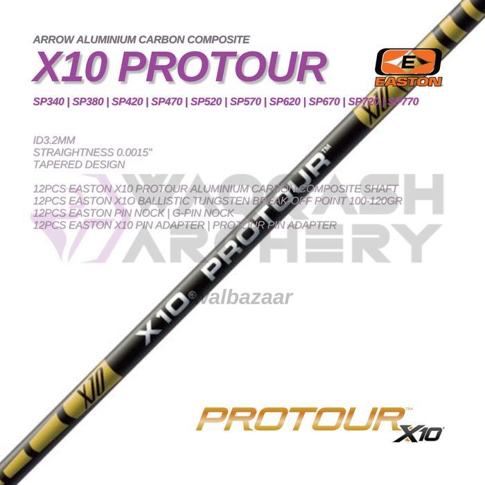 EASTON X10 PROTOUR Alloy Carbon Composite 0.001" ID 3.2mm Shaft Only
