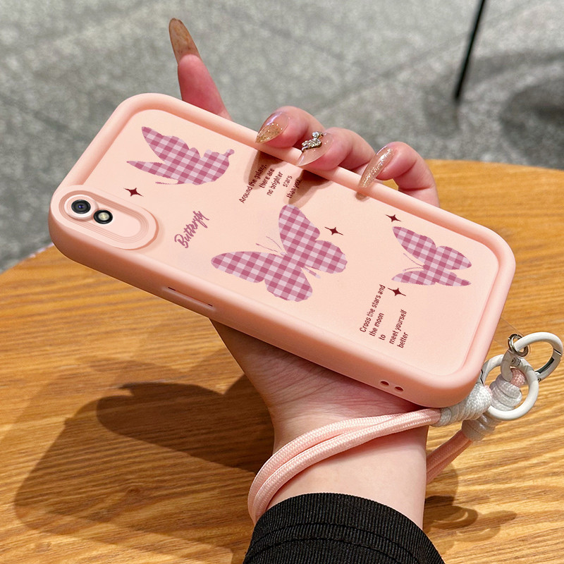 Casing Hp untuk Xiaomi Redmi 9A 9I Case Casing kupu-kupu pola Cesing HP pelindung Softcase Silikon K