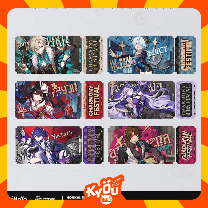 Penacony Charmony Festival Invitation Series Laser Ticket Collection Set