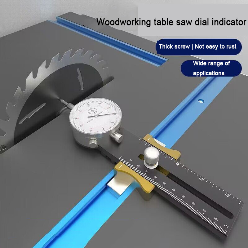 PROMO   Woodworking Tool Table saw Dial Gauge Corrector Aluminum Alloy For Saw Table Saw Blade Paral
