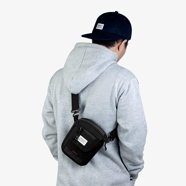 New Geoff Max Official - Fardele Black Tas Selempang Pria Slingbag Pria Waistbag Canvas Kanvas Pria