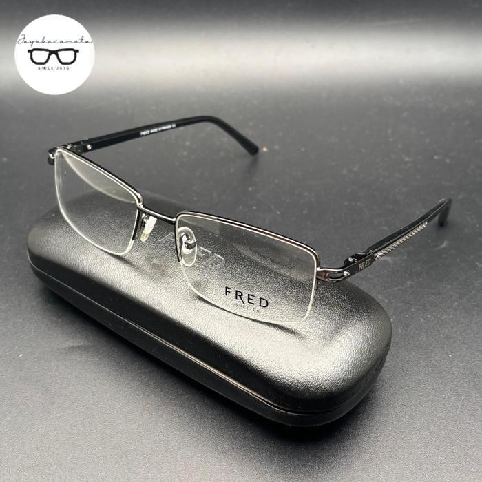 Frame half kacamata Fred titanium pria wanita