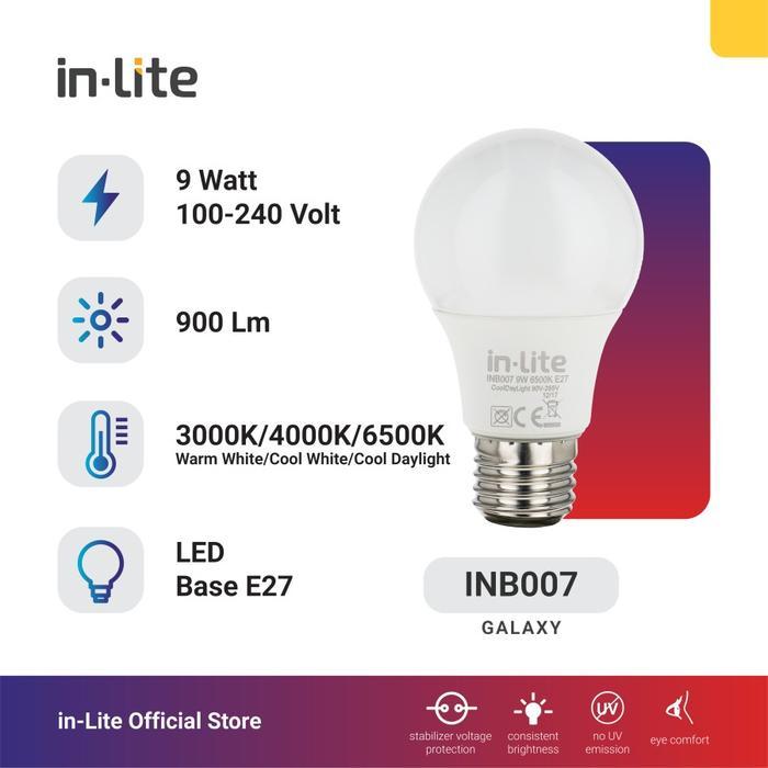 inLite LED Paket Lampu Bohlam 9 Watt