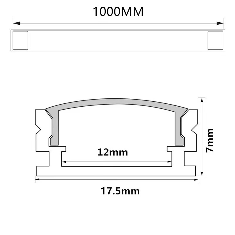10-100PCS DHL 1m LED strip aluminum profile 5050 5730 LED hard bar light led bar aluminum channel