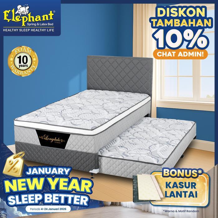 Springbed / Kasur 2 in 1 Elephant Longdale Rebounded