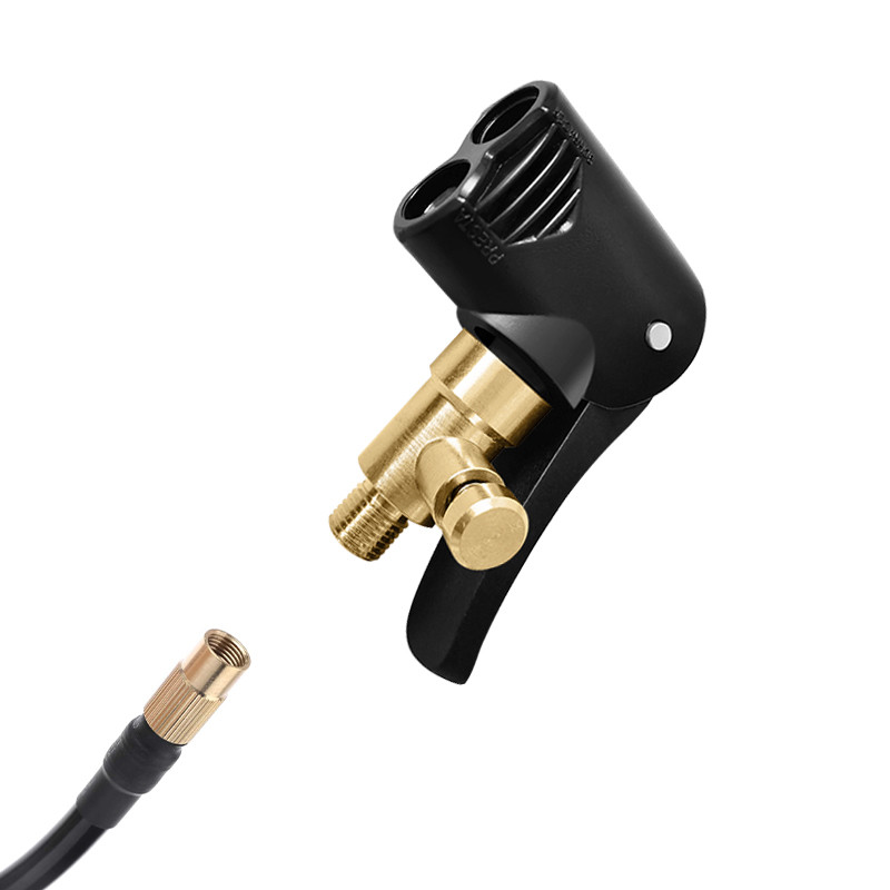 1/2 Buah Pompa Tiup Portabel Kuningan Pompa Inflator Udara Ban Mobil Konektor Katup Adaptor Clip-On 