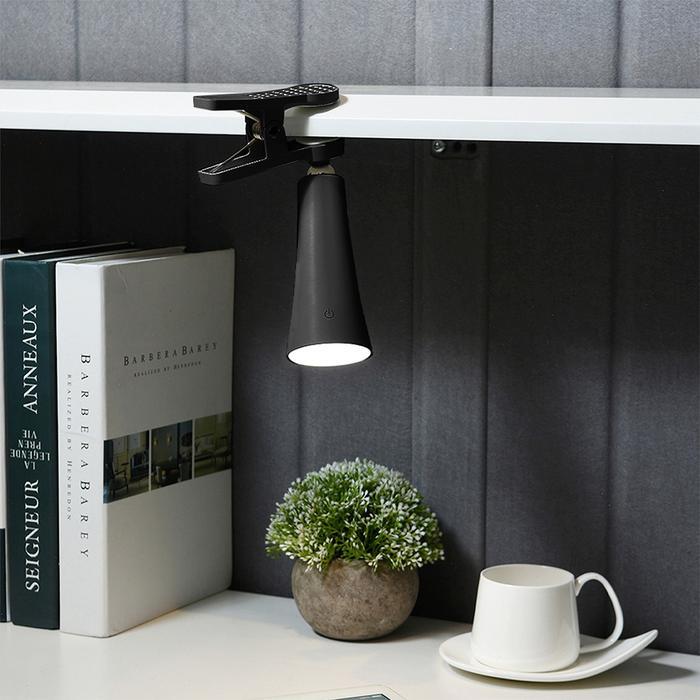 Informa Clair Lampu Meja Multifungsi - Hitam Lampu Baca Penerangan Meja Jepit Lampu Baterai Belajar