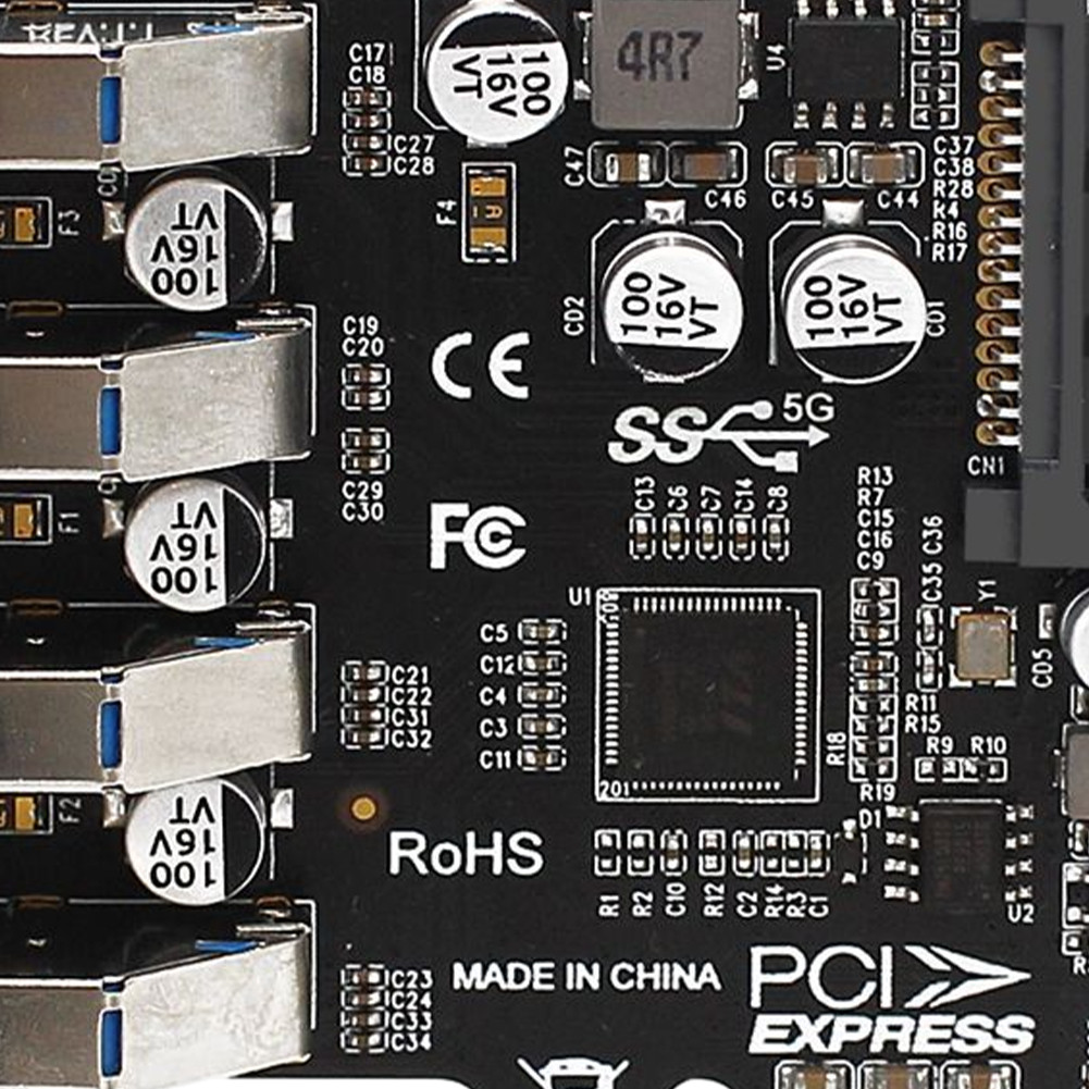 PCIe USB 3.0 HUB Adapter 4 Port USB 3.0 PCI-E Expansion Card USB3 PCIe USB3.0 Controller USB 3.0 PCI