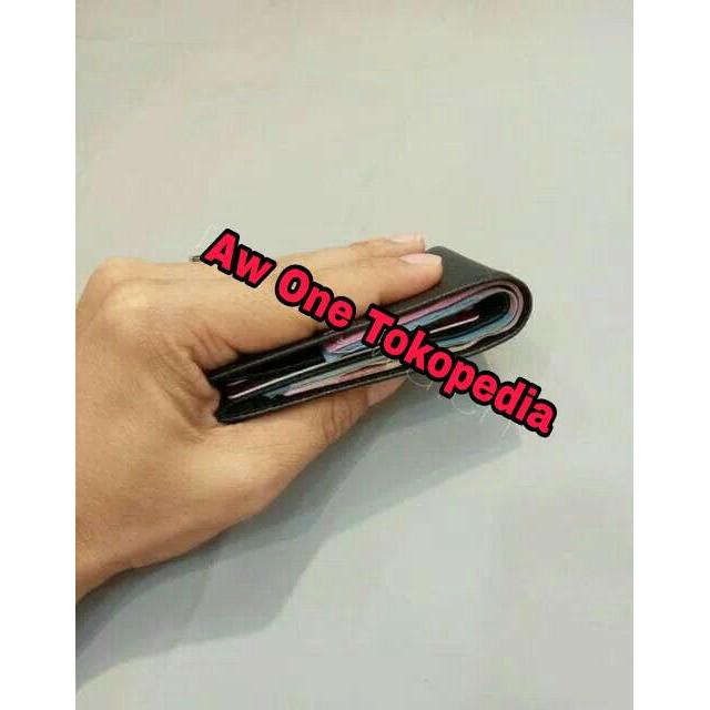 Dompet Minimalis Dompet Pria Kulit Asli Slim Braun Buffel Black