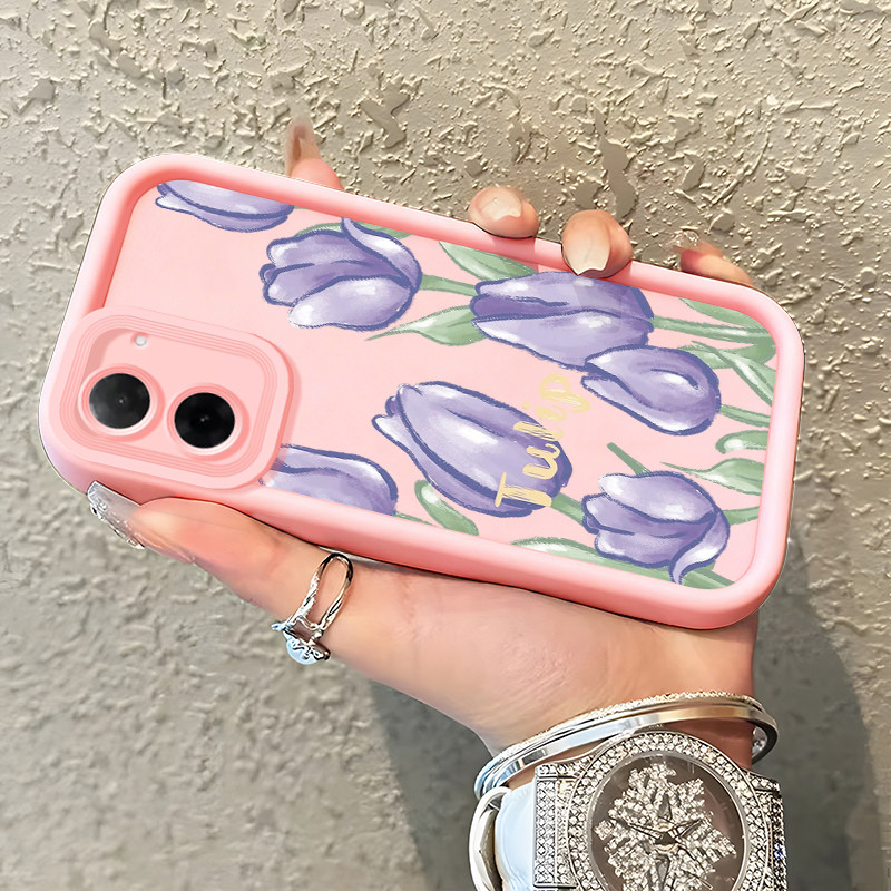 Casing Hp untuk Xiaomi Redmi A5 4G Case Tulip ungu Kasing silikon Cesing Kreatif Inspired Kesing Sof
