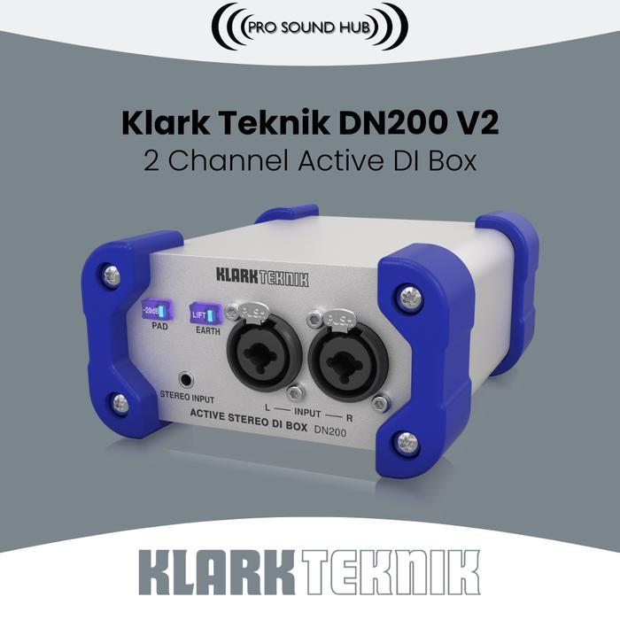 Klark Teknik Dn200 Dn-200 Active Stereo Di Box Direct Aktif 2 Channel Redy Stok