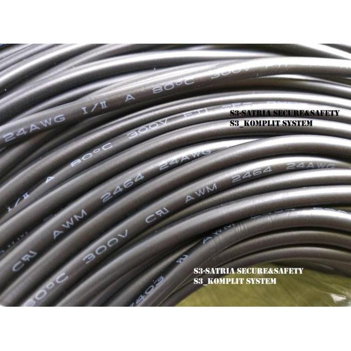 Kabel Awg 24 3 Jalur Double Bungkus Selongsong Awg24 Bulat Isi 3 Warna Populer
