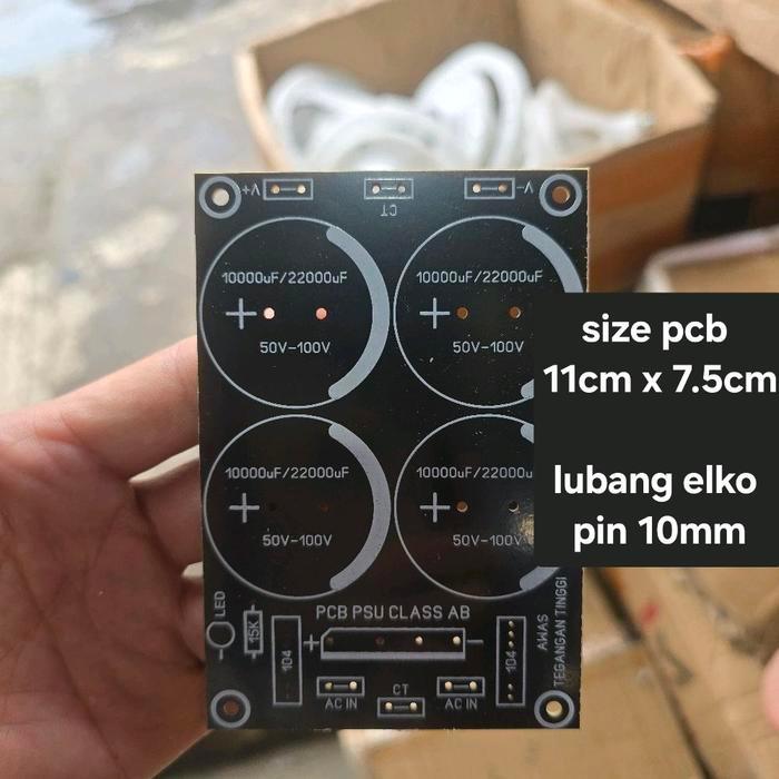( Pcb Modul Elko 4 Elco ) Tempat Tatakan Elko Power Supply Psu Amplifier Ampli Dioda Sisir 4Elko 4