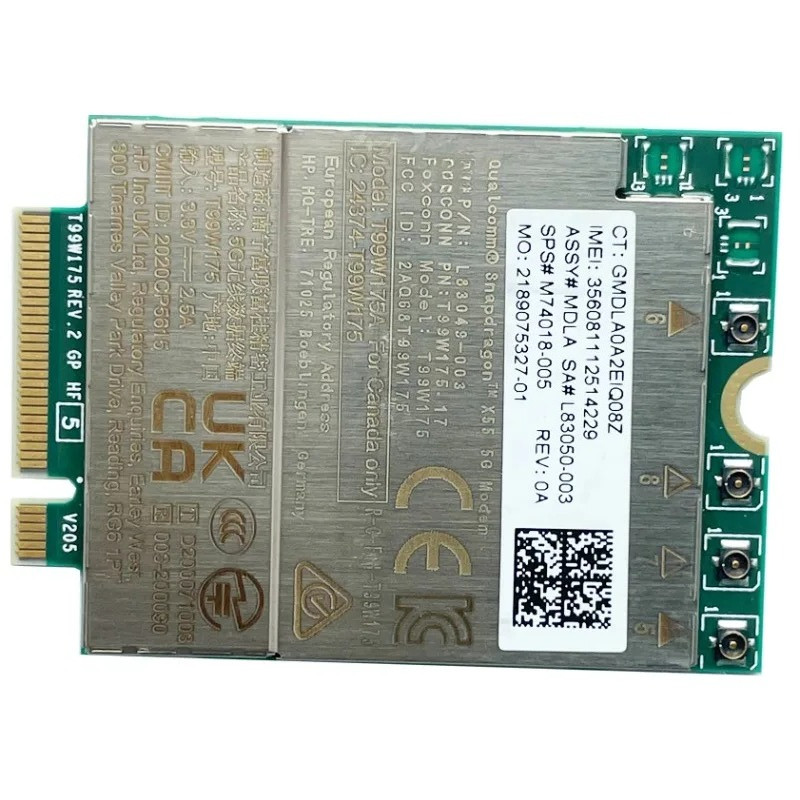 wilreless dapter LTE+5G Module WWAN Talisker LTE/5G w/GPS card for HP QualcommT99W175 m74018-005