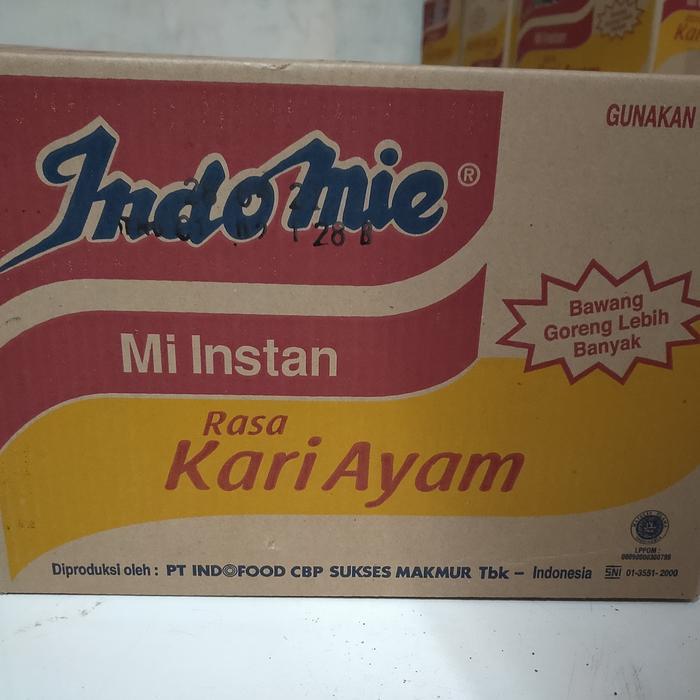 Sedia indomie kari ayam 1 dus 40 bungkus PT INDOFOOD