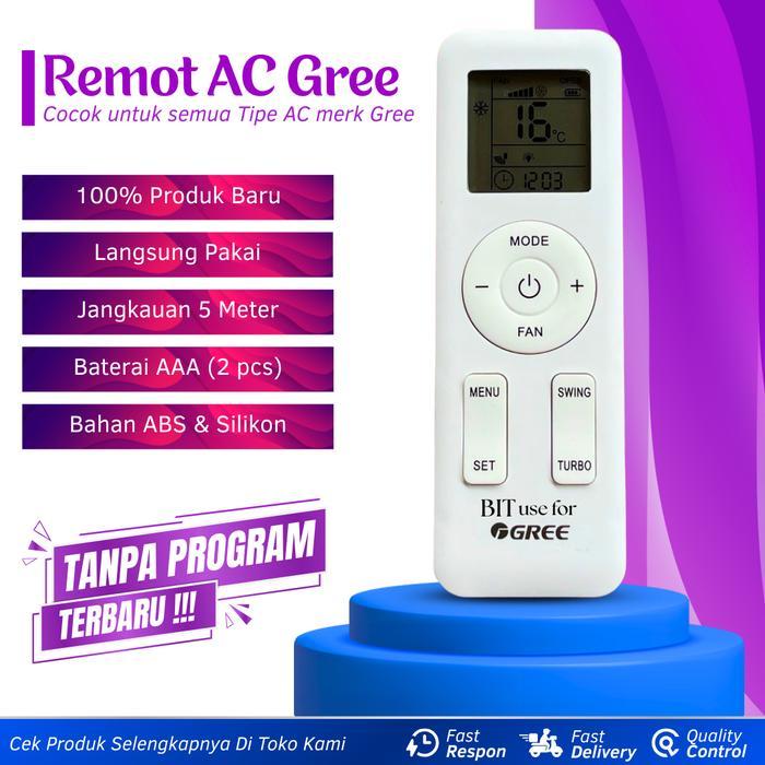 Remot Remote AC Gree GWC-05MOO5 GWC-05MOO5S GWC-09MOO5 GWC-09MOO5S Multi Tanpa Setting Program Remot