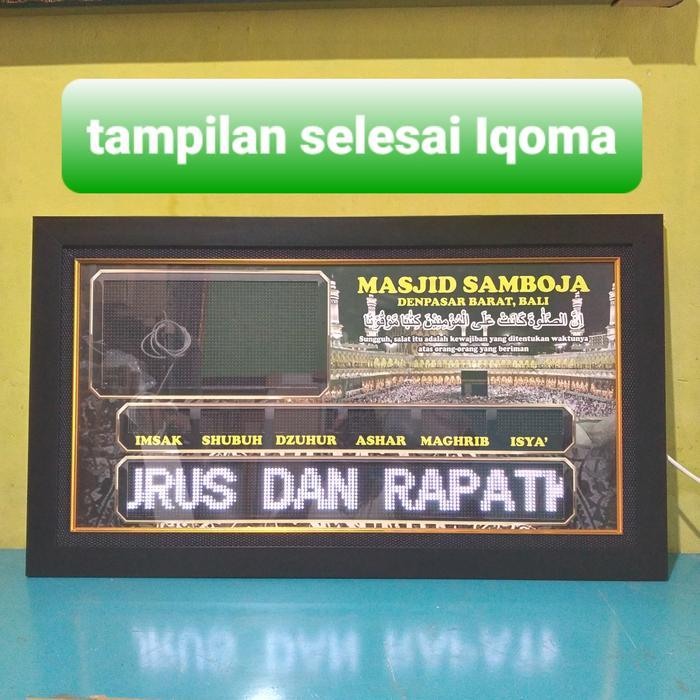 Jam Digital Jadwal Sholat Masjid Type P5 3Pkh Kaligrafi Full Color Terlaris