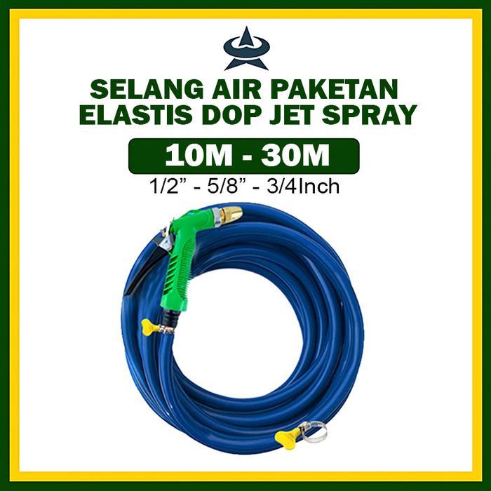 GEMUK Selang Air Cuci Motor 30 Meter Selang Air Elastis Paketan Dengan Semprotan Cuci Motor Cuci