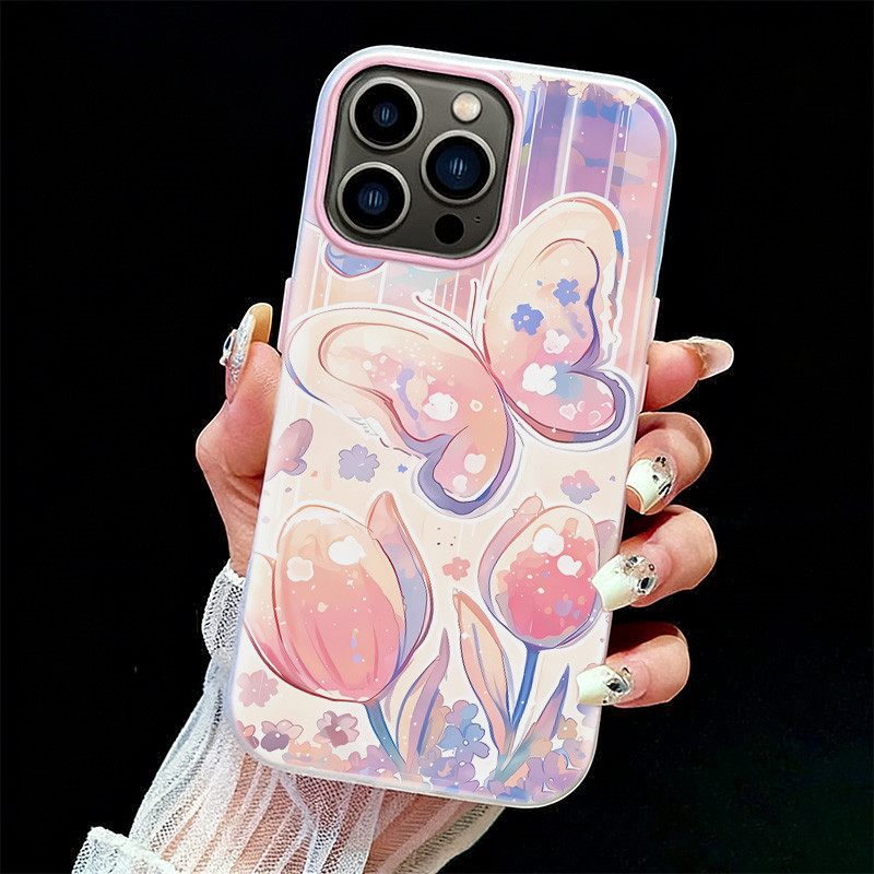 Butterfly 2-In-1 Cair Pastel Case Hp Infinix C81 Pro X8 Pro Max Smart 20 Note 60 Pro Hot 60 Pro 60I 