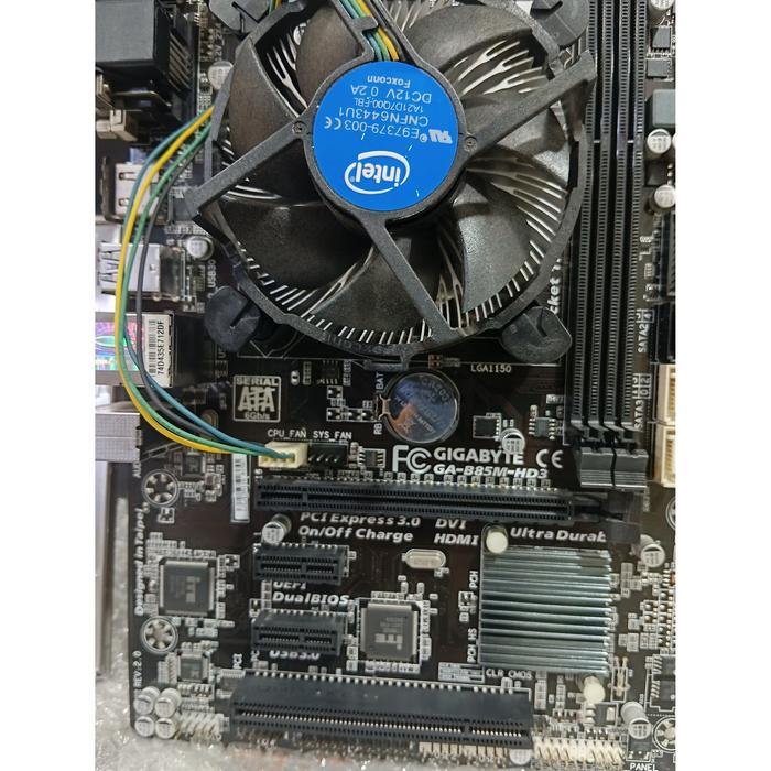 Paket Core i3 4160 + Fan - Ram Ddr 3 8Gb Mobo Gigabyte B85 Onboard Hdmi/Vga