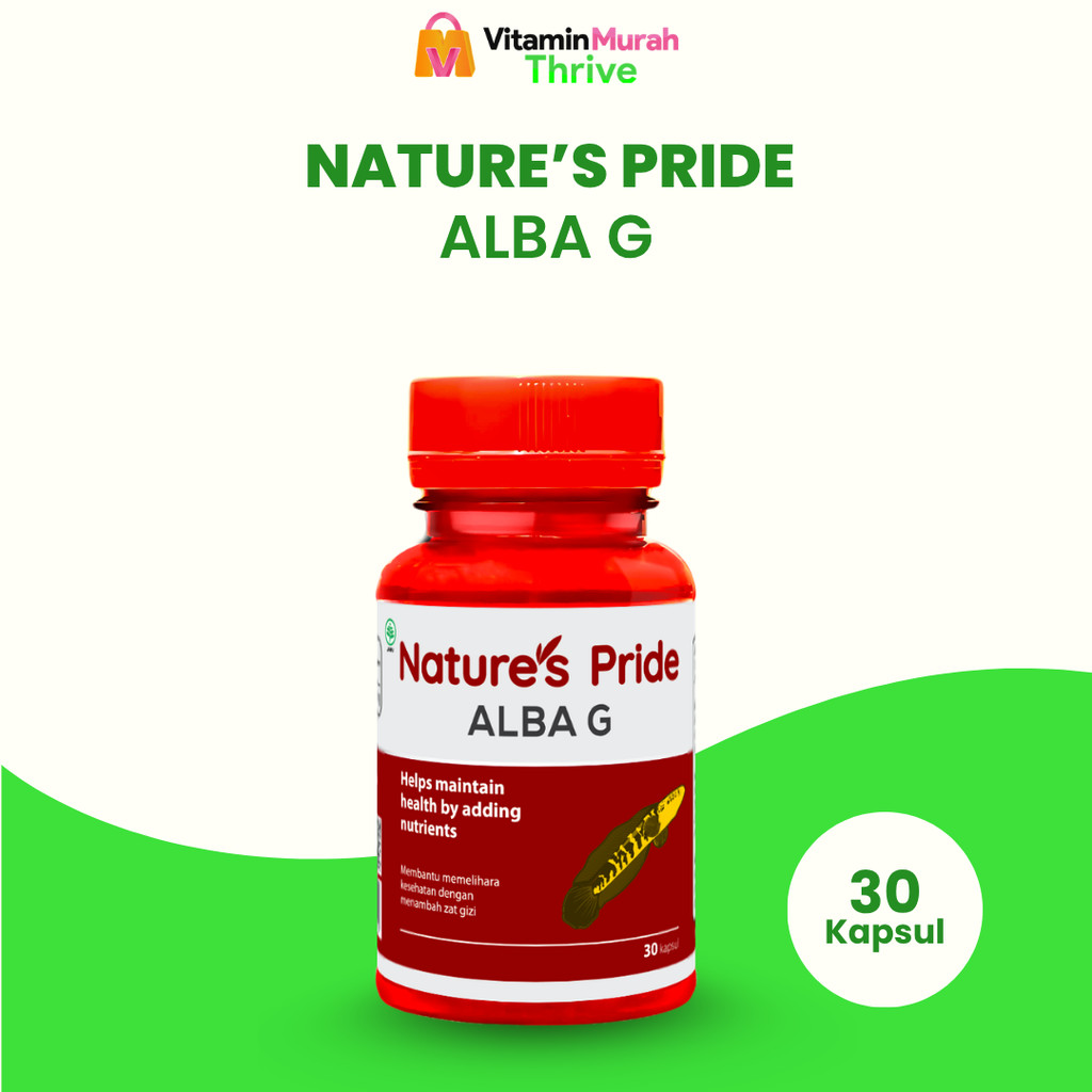 NATURE'S PRIDE ALBA G EKSTRAK IKAN GABUS ISI 30 & 100 KAPSUL
