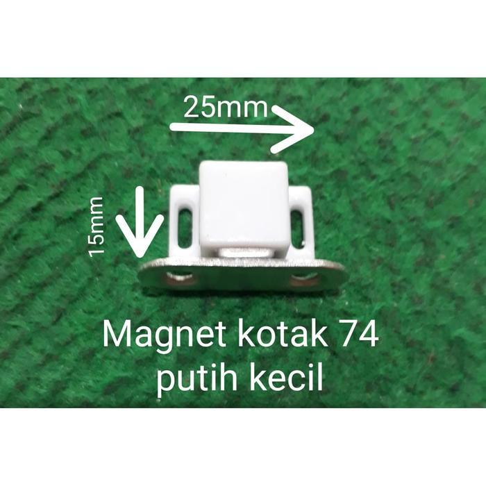 Magnet Kotak 74 KECIL Putih Kayu Door Stoper Pintu Lemari .