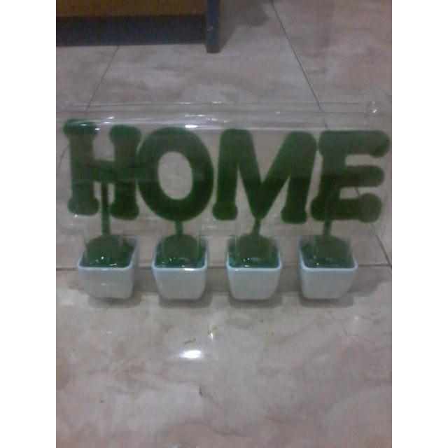 TULISAN LOVE DAN HOME/BUNGA HIAS/BUNGA PLASTIK