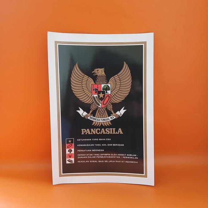 Foto Pancasila A3 - Poster Pancasila - Poster 5 Sila Pancasila - Poster 5 Simbol Pancasila