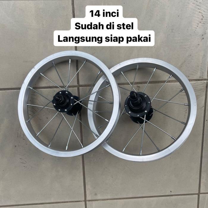Wheelset Velg Sepeda 14 In BMX Alloy Rims