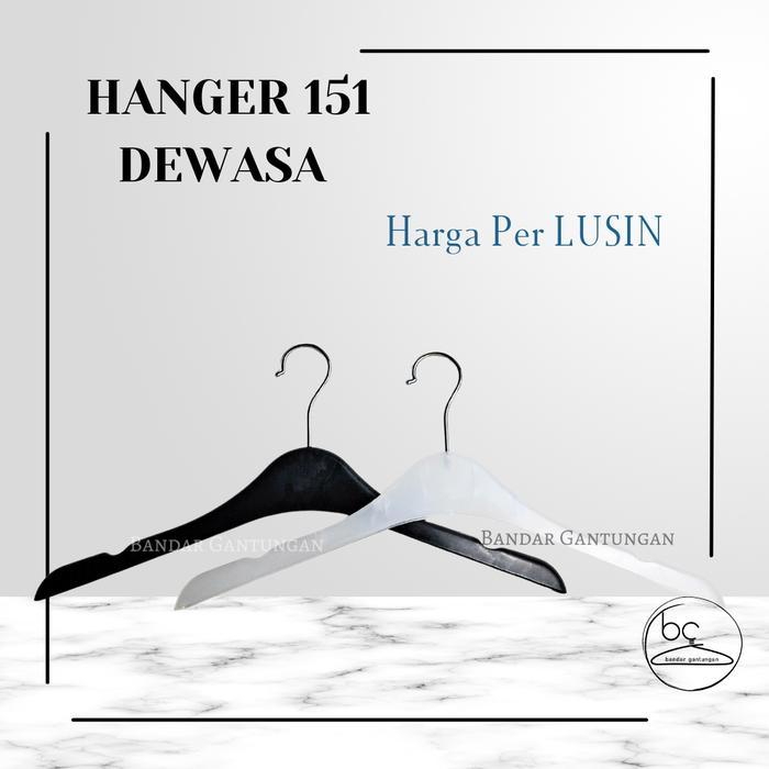 [] 1 LUSIN Hanger Plastik 151 Dewasa Gantungan Baju Plastik Hanger Baju Dewasa Hanger Plastik