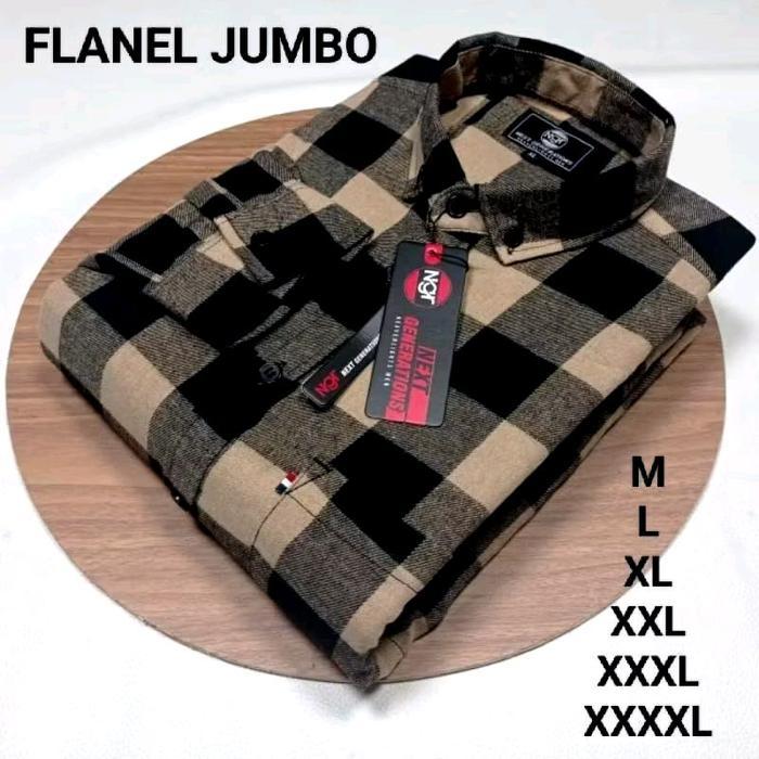 KEMEJA FLANEL VETERANO JUMBO XXL XXXL XXXXL FLANEL JUMBO LENGAN PANJANG KEMEJA FLANEL OVERSIZE JUMBO