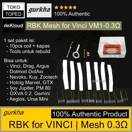 RBK for Vinci PNP-VM1 Mesh Coil 0.3 ohm Authentic Rebuild Kit X Drag S 0,3 B60 dekloud *