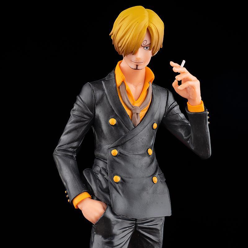 27cm One Piece Anime Figure Vinsmoke Sanji Smoking Insert Grandista PVC Action Figures Model Dolls