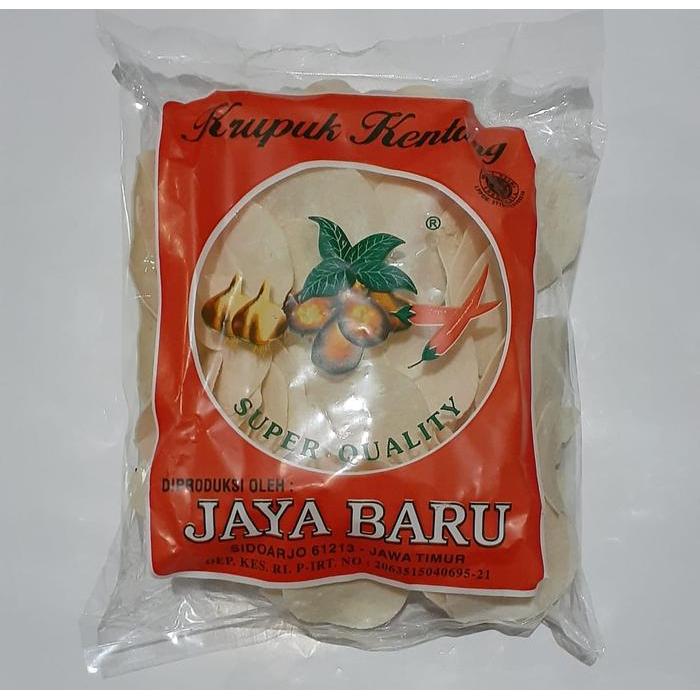 "New" Kerupuk KENTANG PUTIH 250gr SUPER cap JAYA BARU Krupuk POTATO Rasa Bawang Mentah Siap Goreng