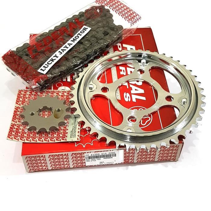 Terlaris Gearset Girset Chainkit Gear Gir Set Rantai Cb150R Cb 150R Lama Old Federal