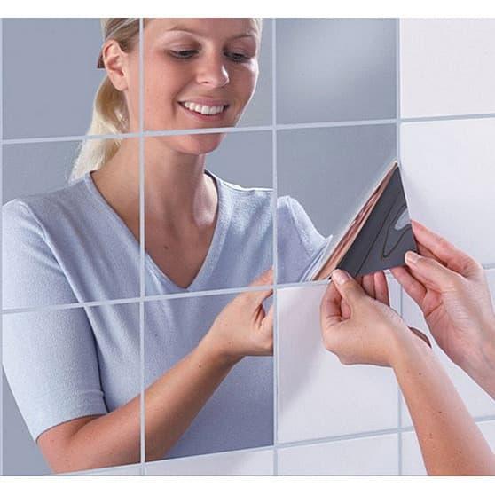 wall sticker cermin mirror kaca wallpaper dinding
