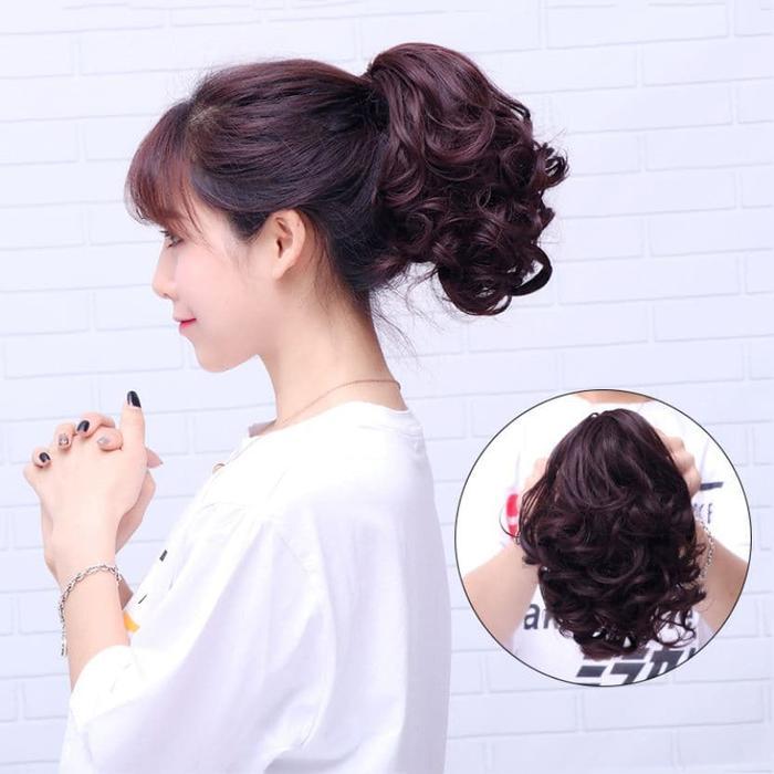 RSW HAIR CLIP PONI PONY TAIL PONITAIL KOREA CURLY 04 JEPIT CLIP ON