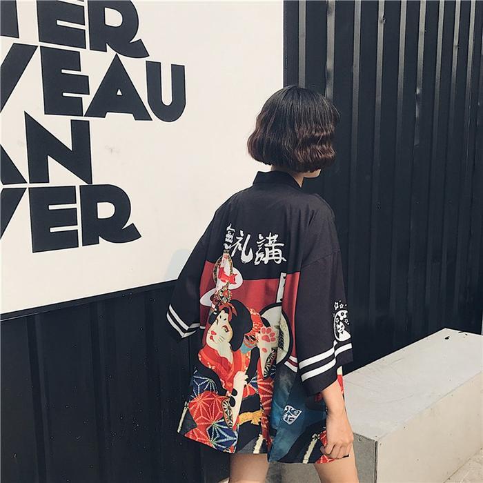 HAORI / OUTER / CARDIGAN / HAPPI / LOOSE KIMONO 08 GEISHA