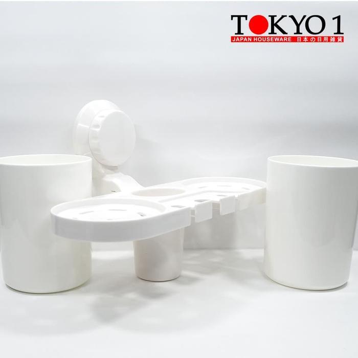 Tokyo1 dispenser odol dan tempat sikat gigi Couple Hanging Mug 921822