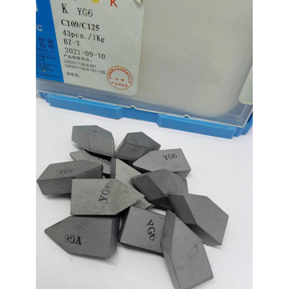 1 pcs Mata Widia C125 YG6 Betel bubut Mata Pisau Bubut Carbide atau mata bor sumur pengganti Tricon
