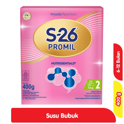 S-26 Promil Tahap 2 Susu Formula Bayi 6-12 Bulan 400 g