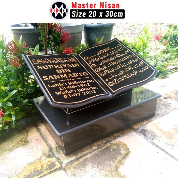 Batu Nisan Granit Batu Makan Kuburan Plus Dudukan Bentuk Buku Terlaris