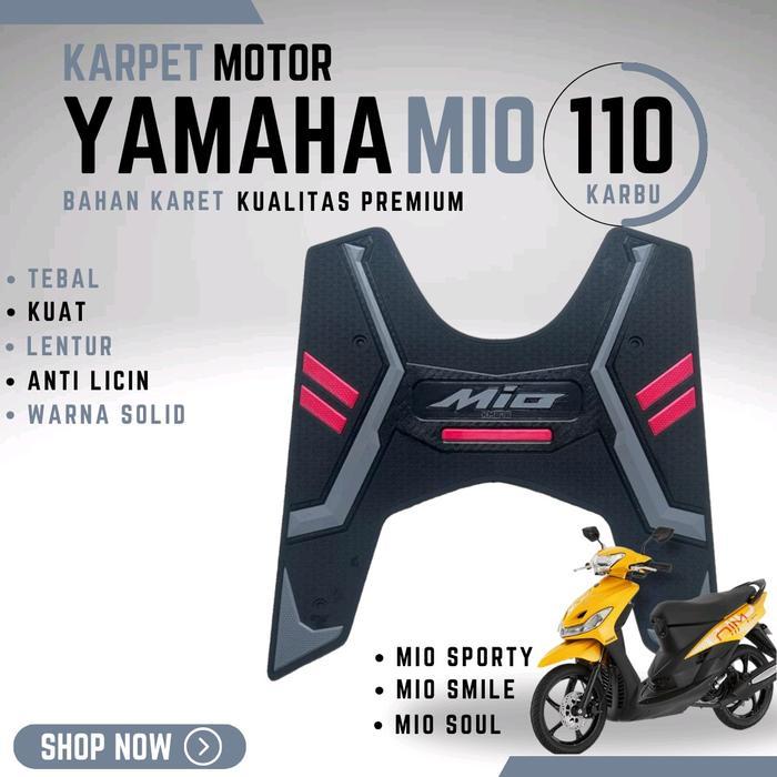 AKSESORIS KARPET MOTOR YAMAHA MIO 110 KARBU ALAS PIJAKAN KAKI MIO SPORTY/MIO SMILE BAHAN KARET