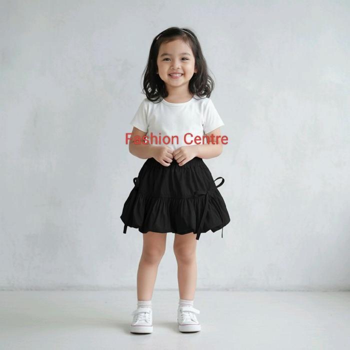 Rok anak perempuan lala skirt. rok balon anak korean style rok tali pendek anak style