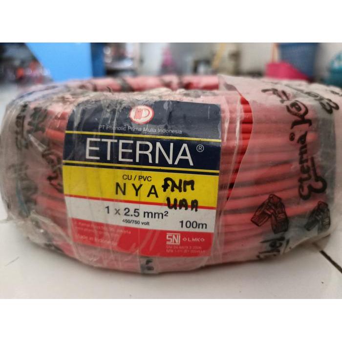 Kabel Listrik Tunggal Kawat Eterna Nya 2,5Mm 100 Meter 50 Meter